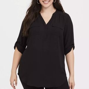 Torrid Black Harper Blouse